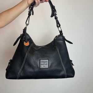 Dooney & Bourke vintage y2k 2000s black leather hobo shoulder bag